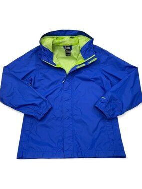 The North Face Blue HyVent Hooded Windbreaker Jacket Boys Youth XL 18-20